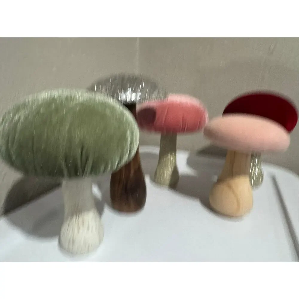 Set of 5 Velvet Sparkle Mushrooms